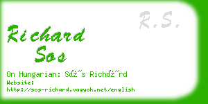 richard sos business card